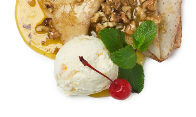 Ice cream with honey