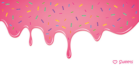 zuckersüße rosa glasur mit bunten streuseln