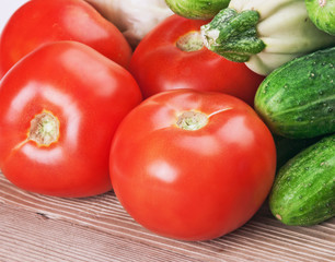 vegetables and a bottle of oil, still life