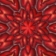 3d illustration - abstrakt rot hexagonal abbildung