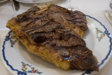 Italian Florentine steak, bistecca alla fiorentina