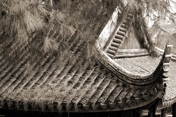 Roof of old chinese temple