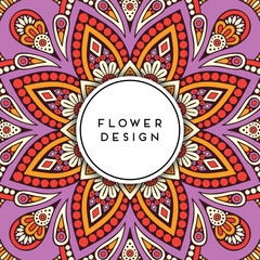 Vector luxury wedding invitation with mandala