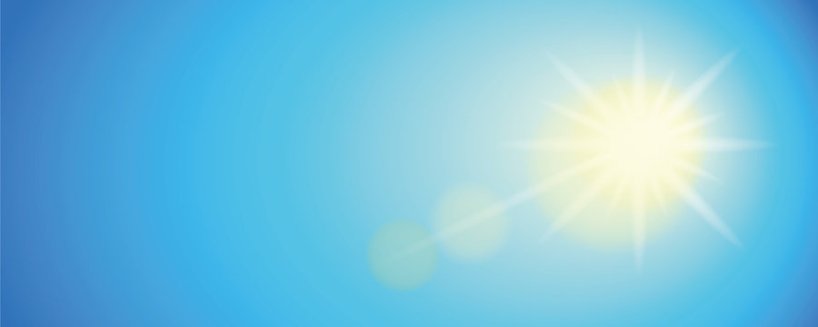 strahlender sonnenschein blauer himmel