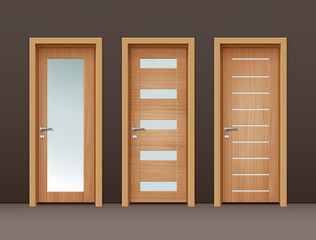 Vector wooden doors