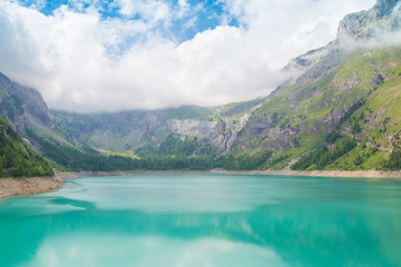Naklejka na ściany i meble Lake of Tseuzier, Valais, Switzerland