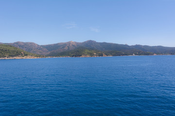 View of the sea and Elba Island