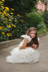 beautiful girl in white dress © Aliaksei Lasevich