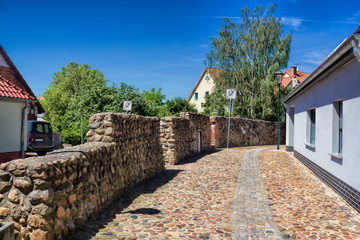 Fototapeta na wymiar Gräfenhainichen, Stadtmauer
