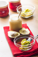 simple avocado fruit with condensed milk