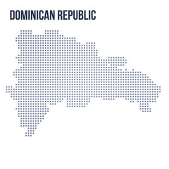 Fototapeta na wymiar Vector pixel map of Dominican Republic isolated on white background