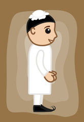 Happy Young Cartoon Sardar Character