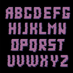 Glitched Colored Alphabet