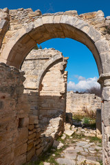 Ruined monastery Of Timios Stavros In Anogyra Village in Cypros