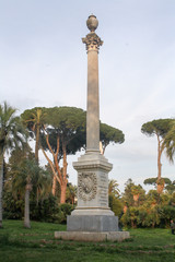 Fototapeta premium white monument standing in the middle of the park