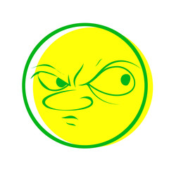 Angry irritated Smiley Vector