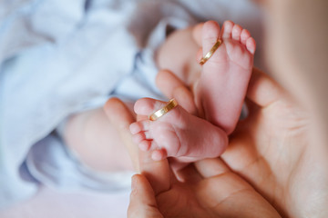 adorable newborn baby feet