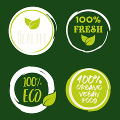 100% organic vector logo design
