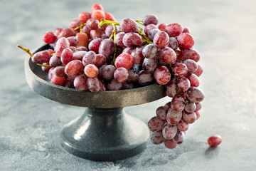 Grapes, autumn organic harvest, healthy eating, fresh vegan vitamins, food background