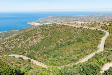 Fototapeta na wymiar View of the municipality of El Port de la Selva,