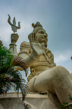 Visakhapatnam India: Shiva Parvathi statues on Kailasagiri hill in Andhra Pradesh state India