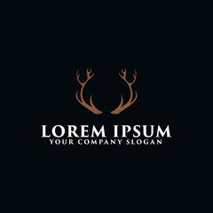 deer antlers logo design concept template