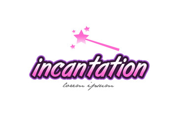 incantation word text logo icon design concept idea