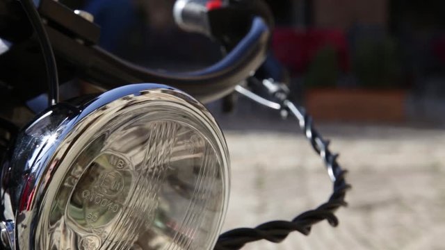 Details Of A Retro Vintage E-bike Electronic Bicycle