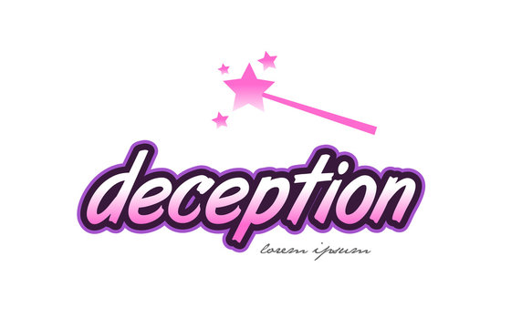 Deception Word Text Logo Icon Design Concept Idea