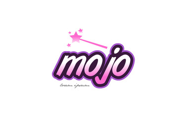 mojo word text logo icon design concept idea - obrazy, fototapety, plakaty