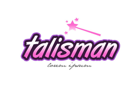 talisman word text logo icon design concept idea