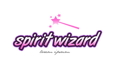 spirit wizard word text logo icon design concept idea