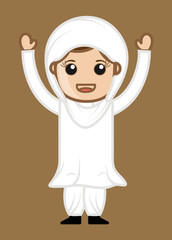 Happy Cartoon Woman