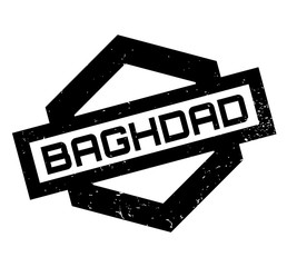 Obraz premium Baghdad rubber stamp. Grunge design with dust scratches. Effects can be easily removed for a clean, crisp look. Color is easily changed.
