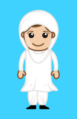 Cute Happy Cartoon Punjabi Girl