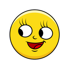 Fototapeta premium Cheerful Smiley Face Vector