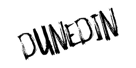 Dunedin rubber stamp. Grunge design with dust scratches. Effects can be easily removed for a clean, crisp look. Color is easily changed.