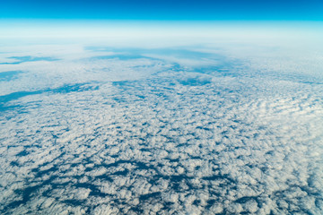 Obraz premium Flying Through Beautiful Landscape Of Earth Clouds