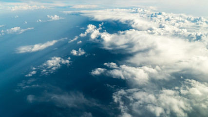 Flying Through Beautiful Landscape Of Earth Clouds