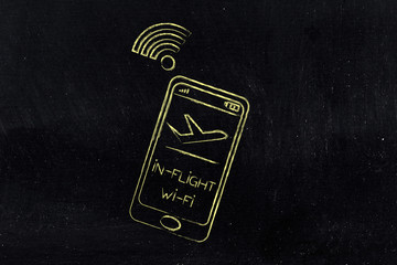 in-flight smartphone wifi connection