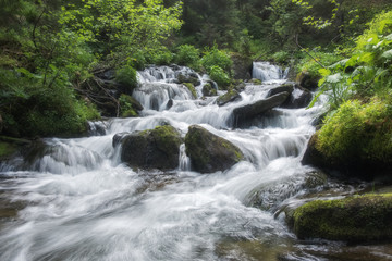 Beauty waterfall on mountain