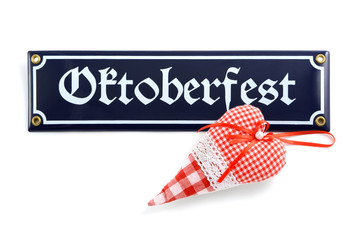 Oktoberfest sign with heart
