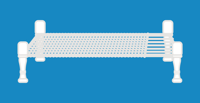 Indian Traditional Bed Vector