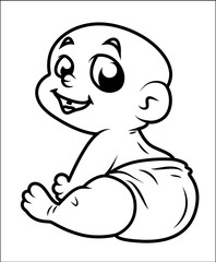 Happy Cartoon toddler Baby