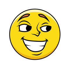 Fototapeta premium Cheerful Smiley Vector Face