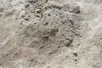 A pile of gray sand
