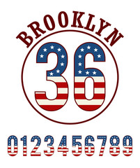 Brooklyn 36 Texture Flag USA