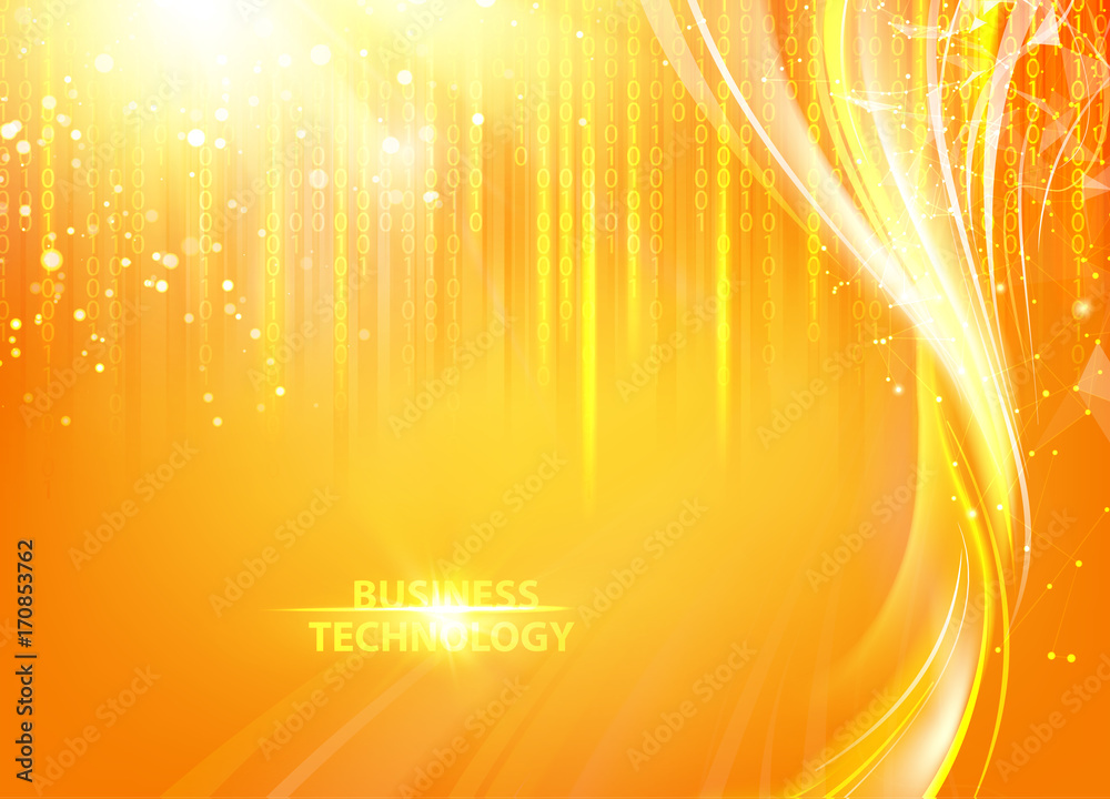 Aufkleber Bigdata science design. Information streams of cybercode flow. Future technology of chemical science. Digital element with binary code. Vector illustration.