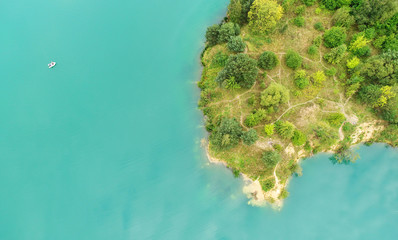 Aerial landscape of mediterranean sea