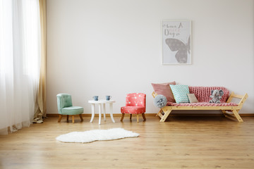 Colorful children's chairs